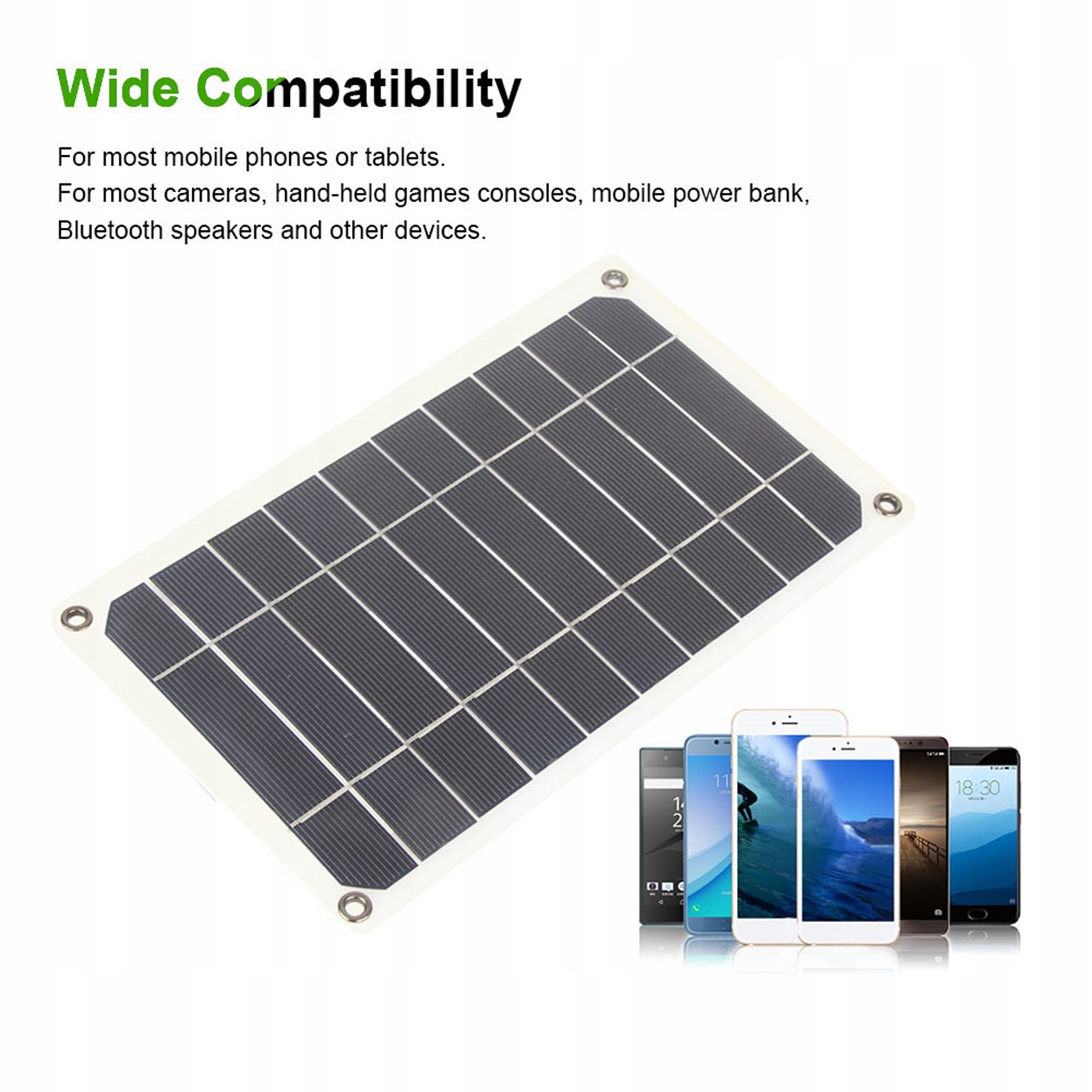 Przenośna, wodoodporna mobilna adowarka z panelem sonecznym o mocy 10 Zw