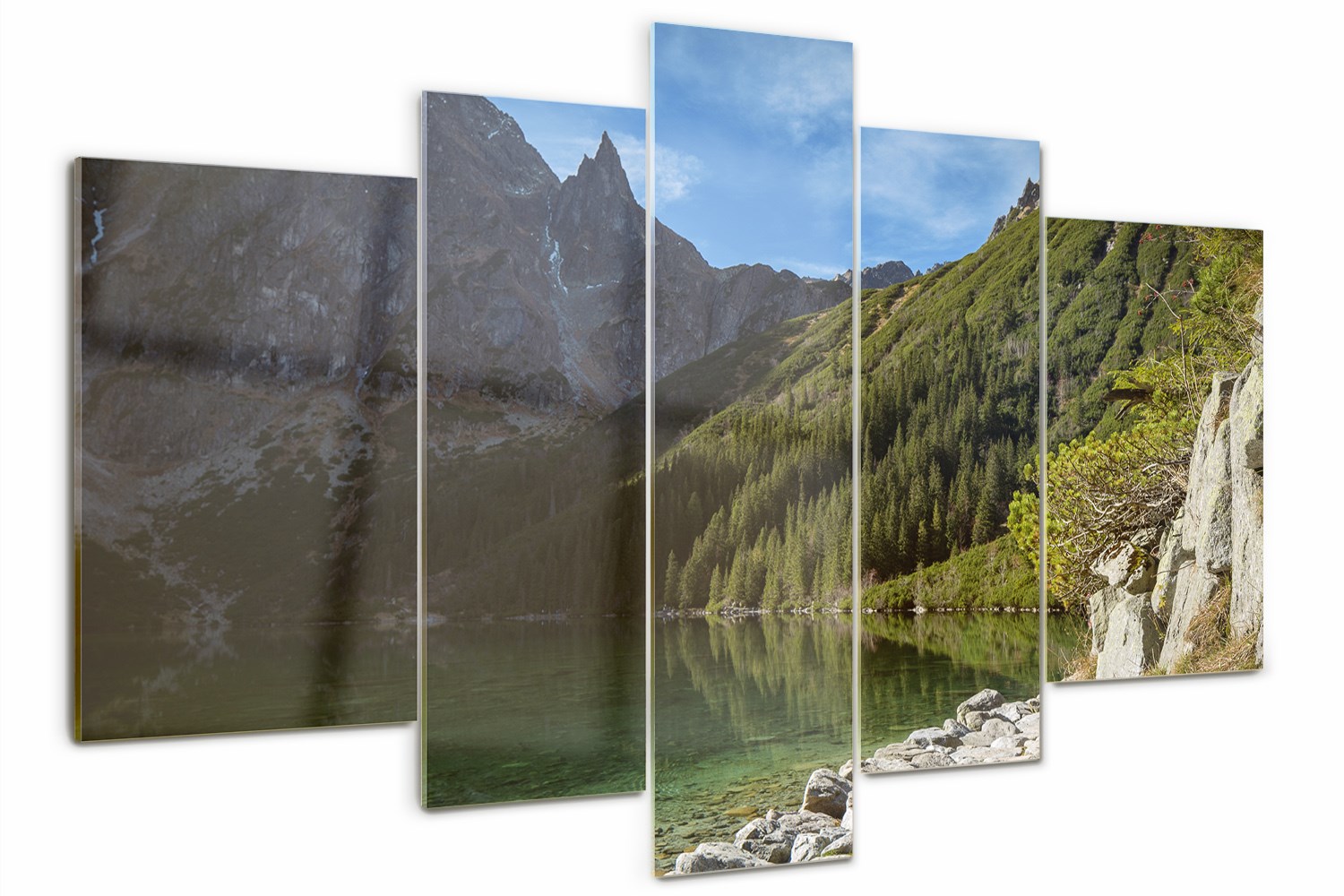 

Obraz szklany tryptyk Morskie oko Tatry 170x100cm