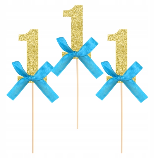 

Toppery na tort Roczek Niebieska Jedynka 1 Rok 6sz