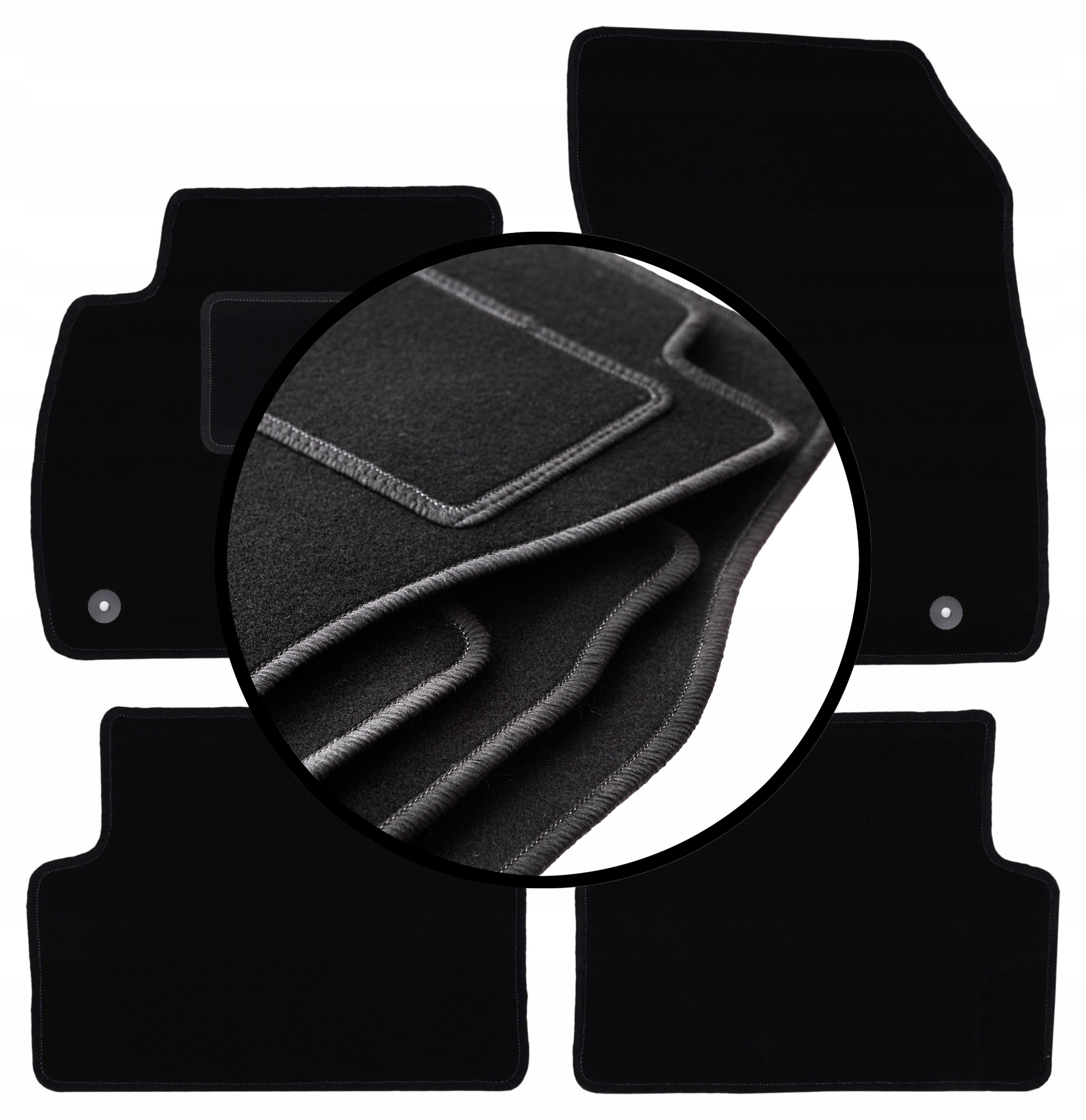 Velurové koberce komplet pro: Opel Zafira C minivan (2012-2018)