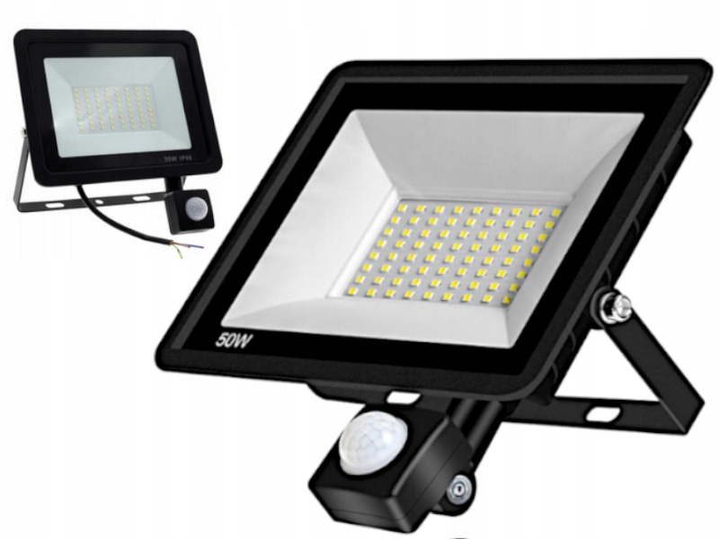 Silný reflektor Halogen Led lampa 50W na garáž senzor pohybu soumraku