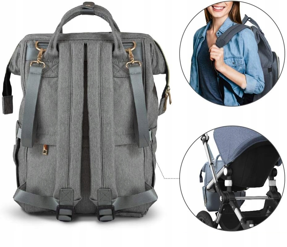 TORBA DO WÓZKA PLECAK DLA MAMY TATY SZARY + PRZEWIJAK Kod producenta TORBA DO WÓZKA PLECAK DLA MAMY TATY PRZEWIJAK