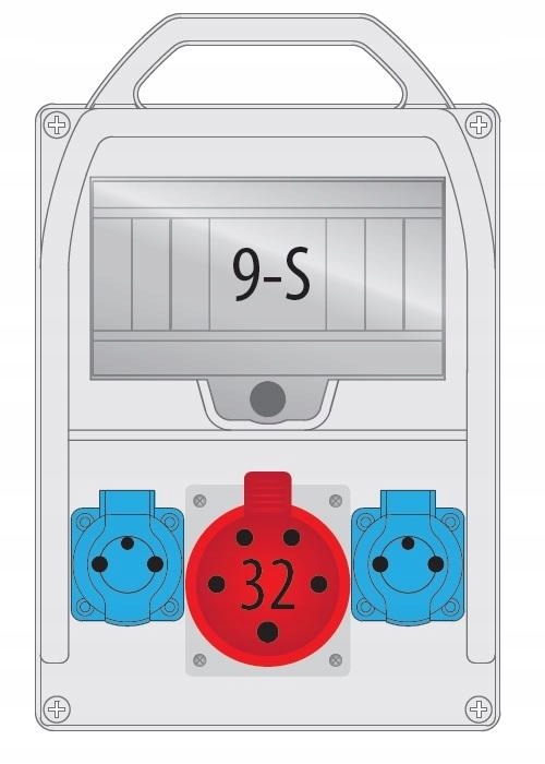 Rozvaděč R-box 300R 1x32A/5P 2x230V 9S B.18.300-1
