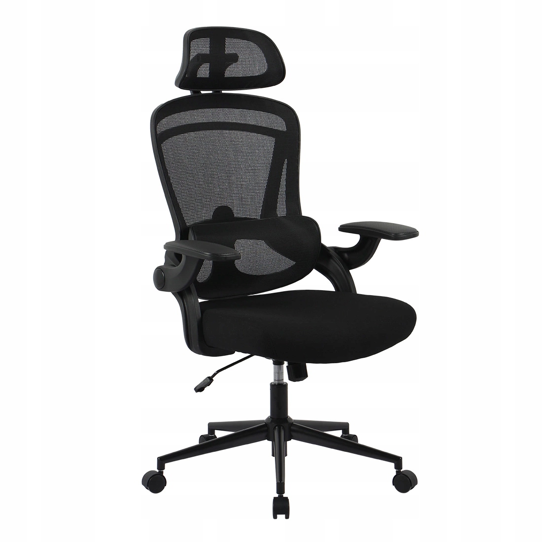 Otočná otočná stolička Regulovateľná Spacetronik Ergonomická stolička čierna