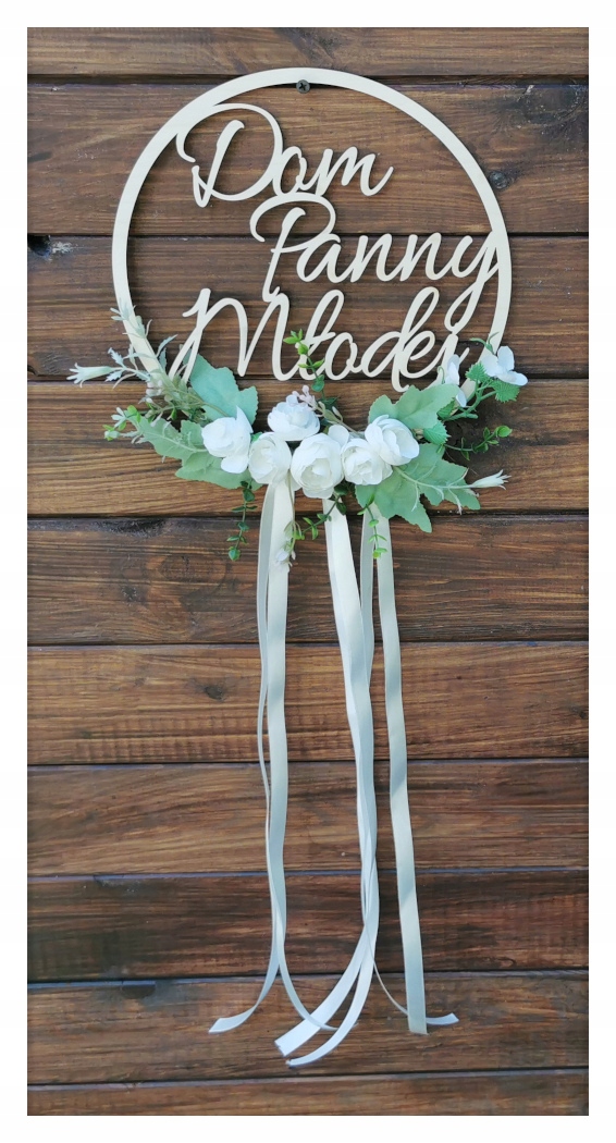 MDK Wianek na drzwi Dom Panny Młodej biały