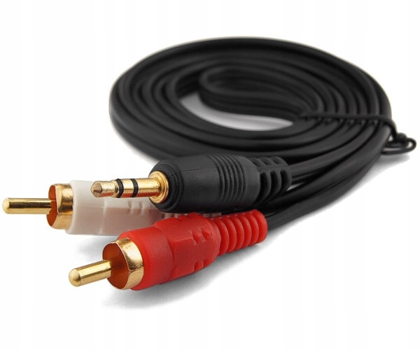 KABEL PRZEWÓD PRZEJŚCIÓWKA AUX MINI JACK 3,5MM 2 RCA CINCH STEREO 1,3M Kod producenta 00272