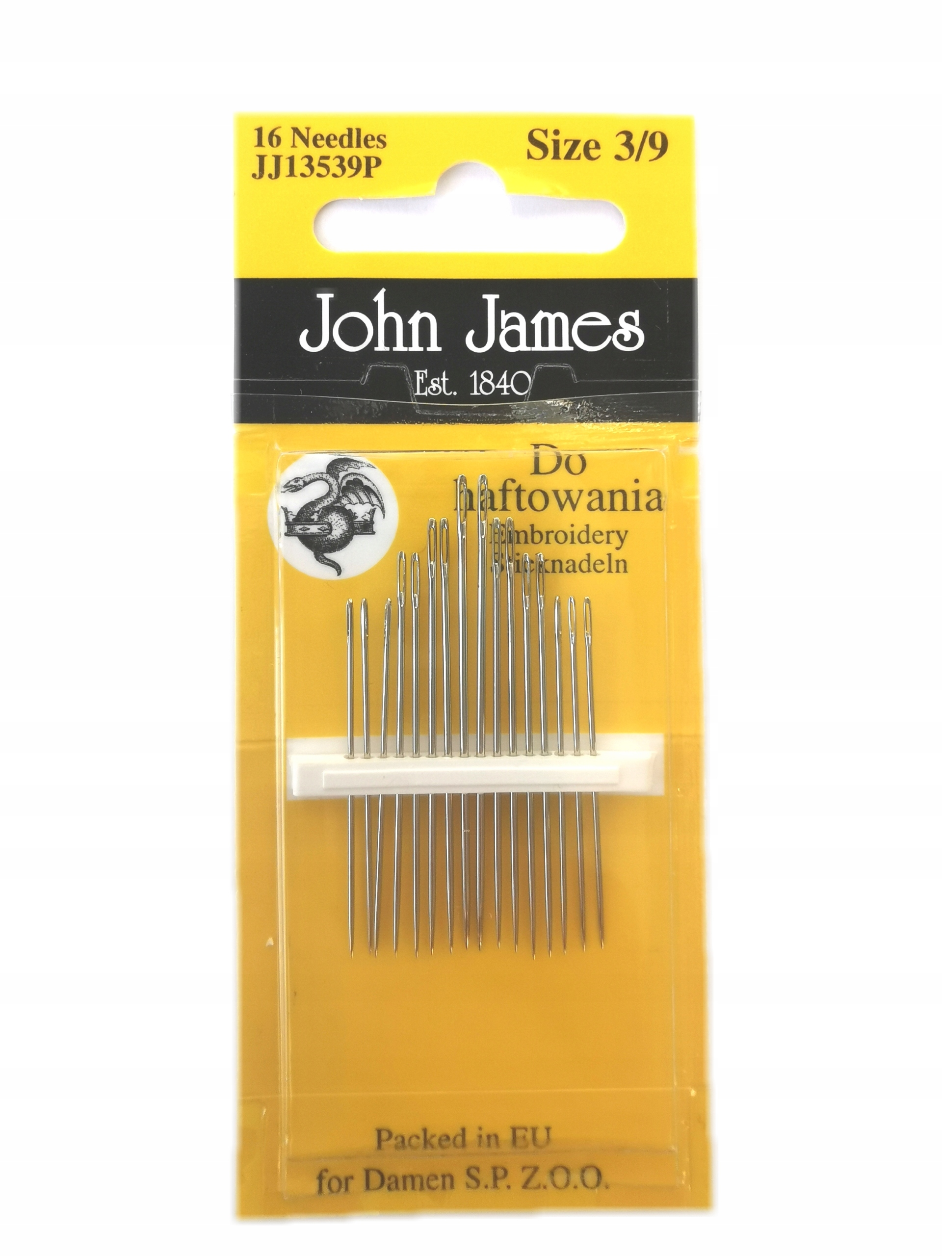 Igły do haftu John James 16 szt