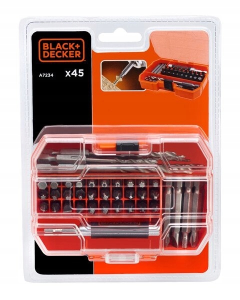 Zestaw wieteł i bitów Black Decker A7234 45 el. Typ grotu płaski Philips Pozidriv Torx