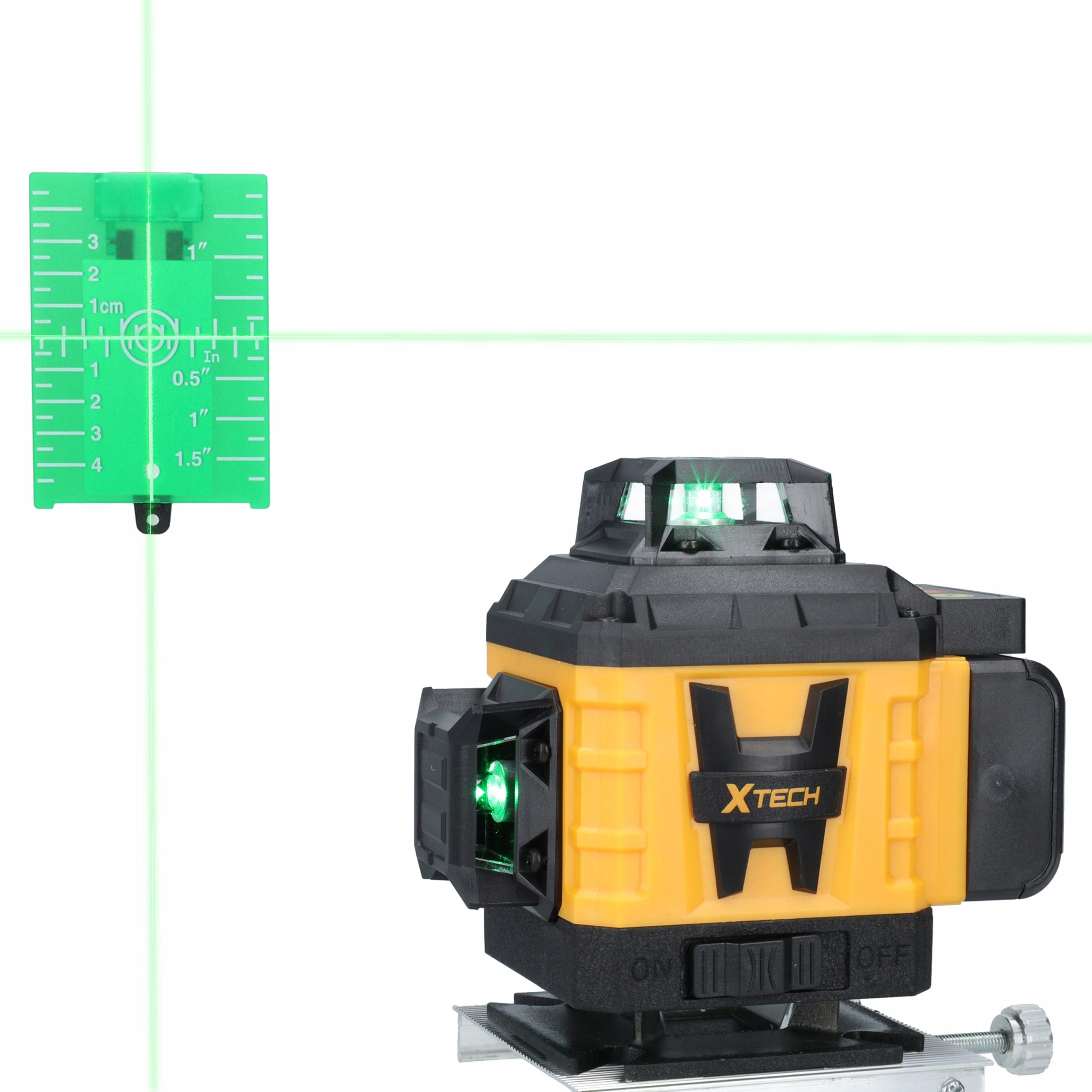 POZIOMICA LASEROWA XTECH 360° LASER KRZYŻOWY 4D Kąt wyświetlania linii pionowej 360°