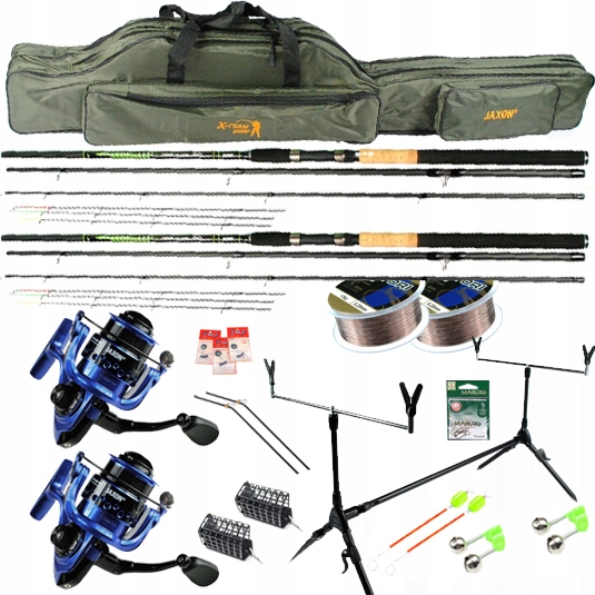 pro Zestaw feeder Jaxon 2x wędka kołowrotek Z47
