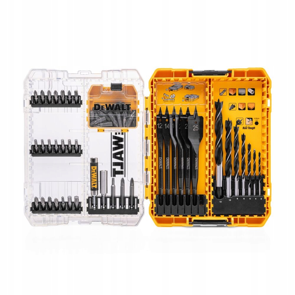 sada 57 ks vrtáků do dřeva a hrotů DeWALT [DT70768-QZ]