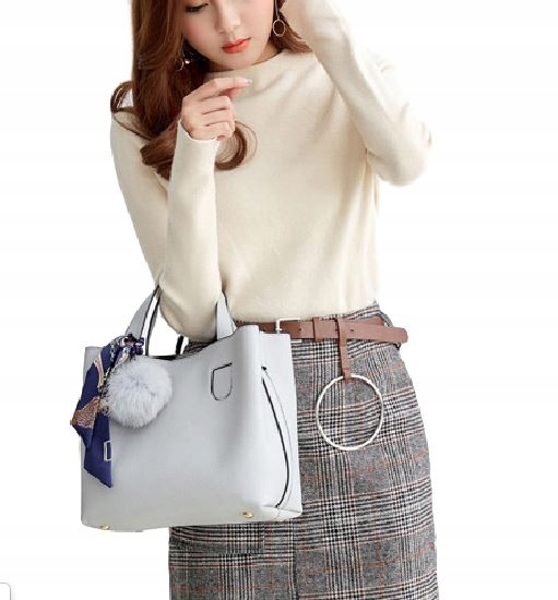 TORBA TANIA TOREBKA GWIAZD LISTONOSZKA 2w1 SZARA