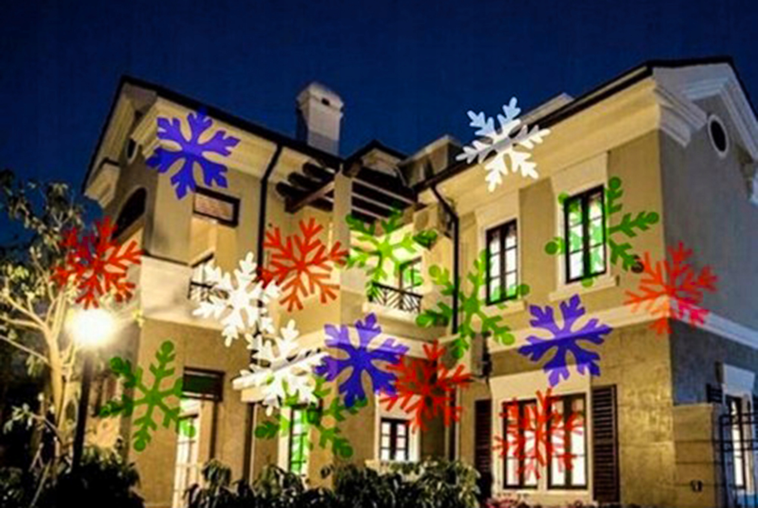 Led Projektor Led Sněhové Vločky Sněhové Vločky Projektor Na Dům Barevný