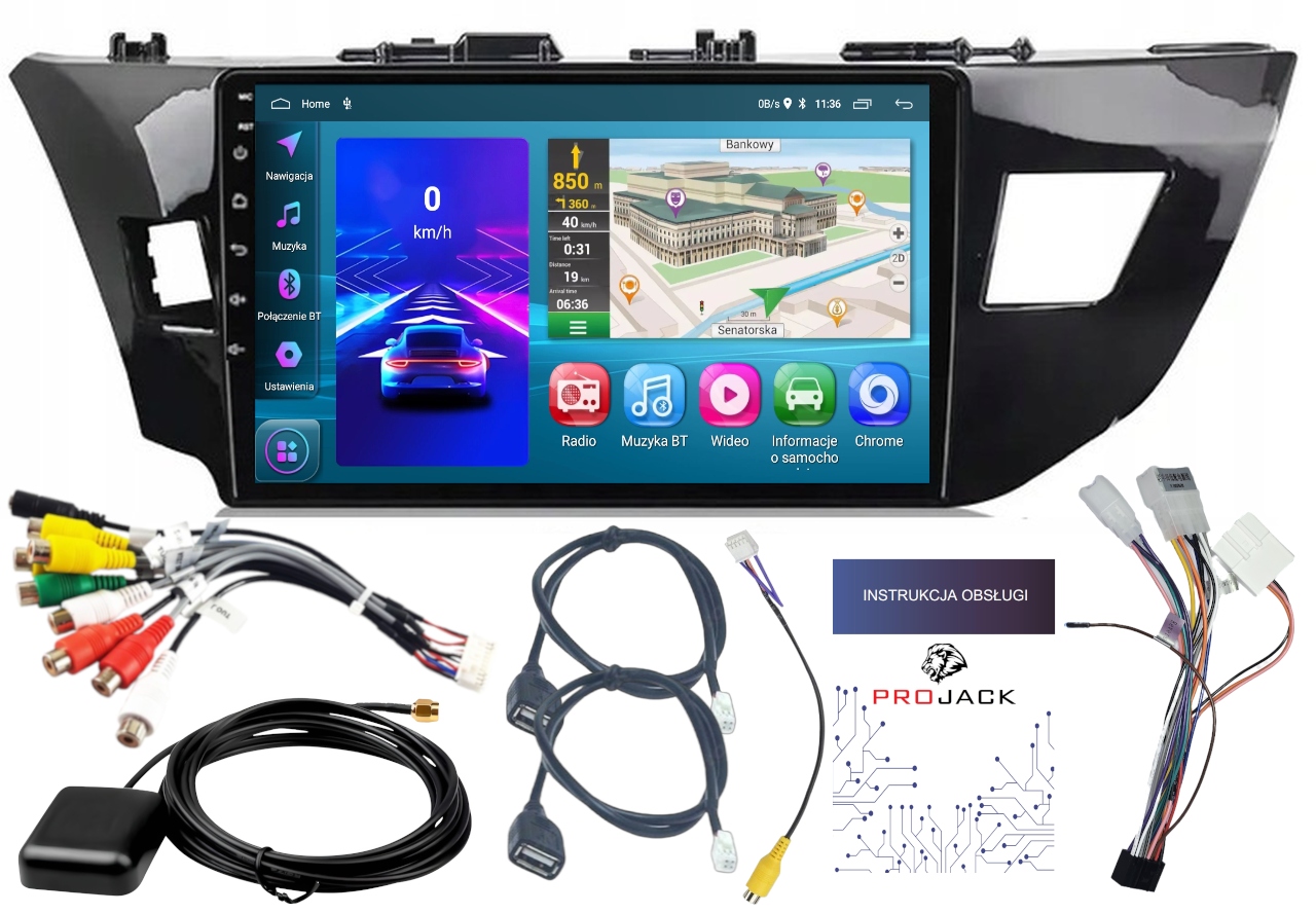 Autorádio Gps Android Toyota Auris Corolla 2014-2016 Carplay 2/64GB