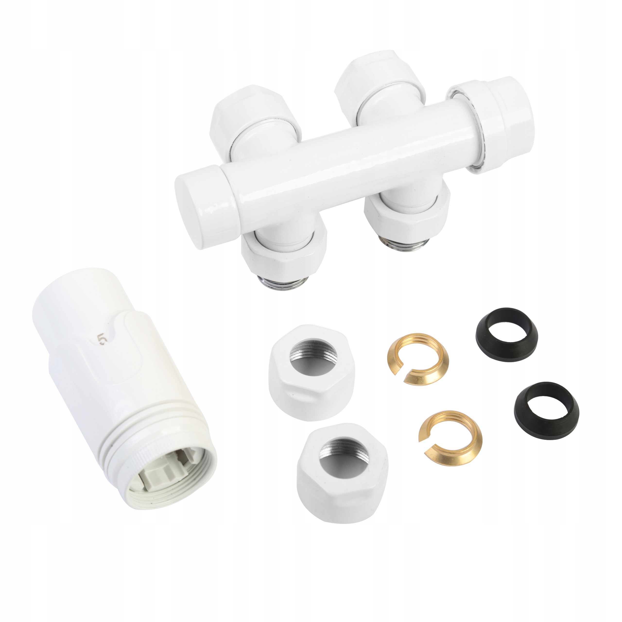 Zawór kątowy Termost DUOPLEX 50mm BIAŁY Marka inna