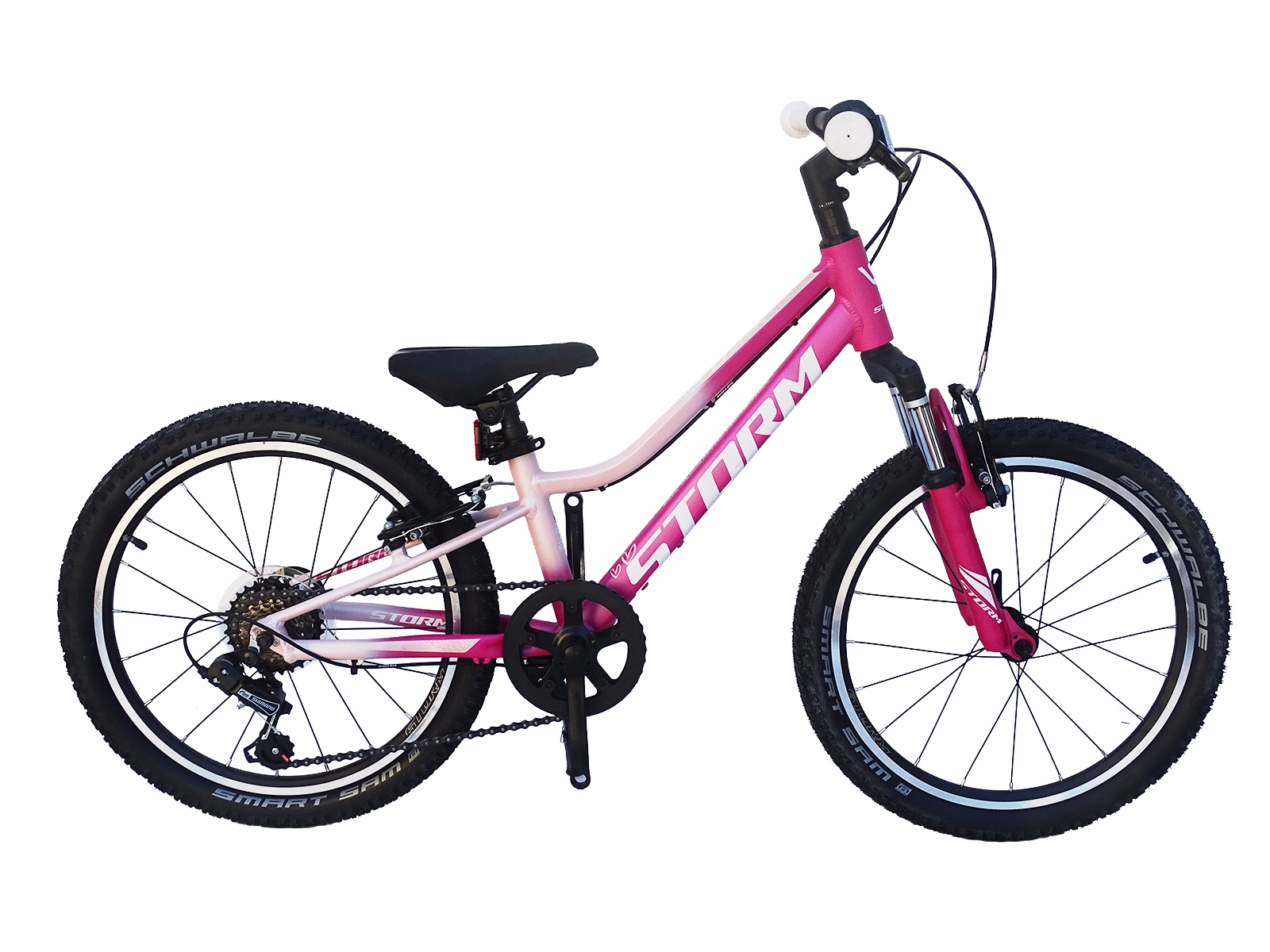 Rower 20 Queen Mtb Amortyzowany Shimano Aluminium Różowo Różowy