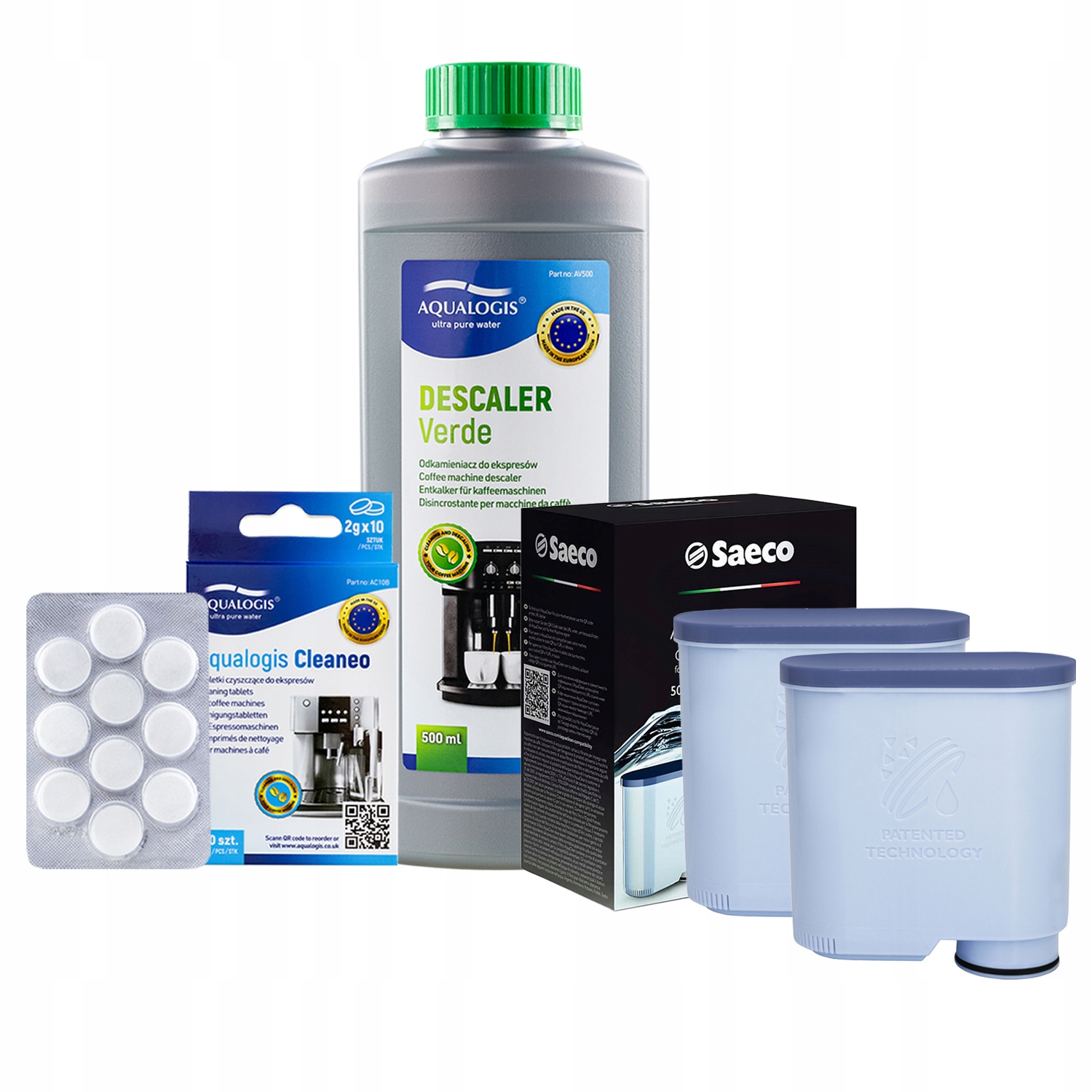 2x Filtr do kávovaru Saeco Aquaclean CA6903 Odvápňovač 500 ml Tablety