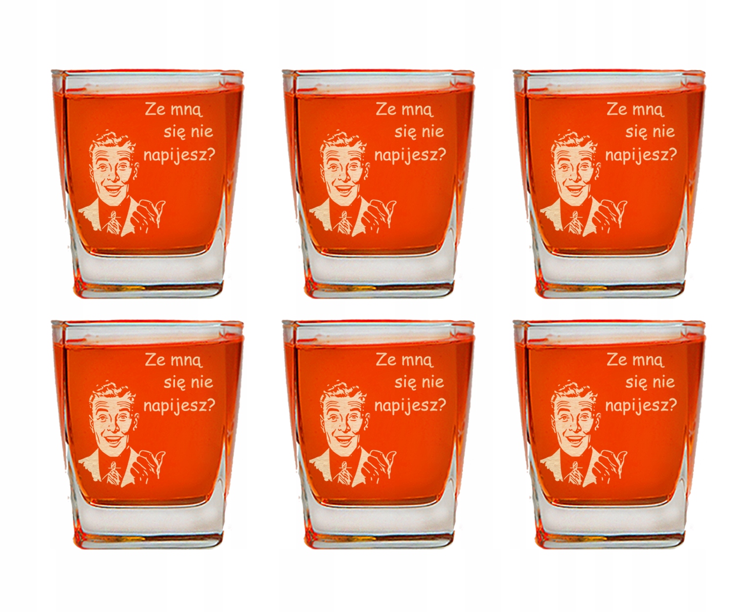 

6 Szklanek Do Whisky Z Grawerem Urodziny