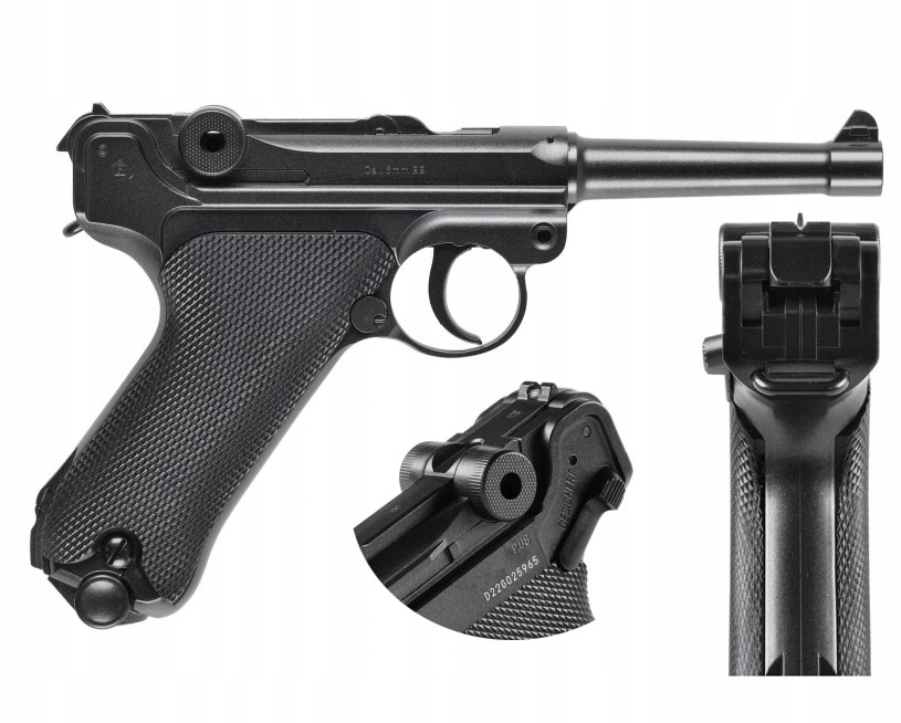 Legends Umarex Replika Pistolet Asg P.08 Magazynek 6 mm CO2 440 fps.