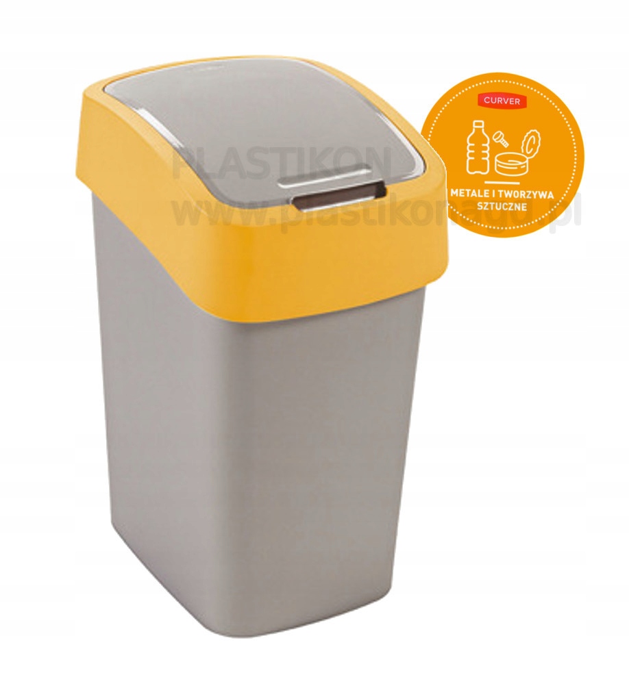 

Żółty Kosz do segregacji Flip Bin 25l dom biuro