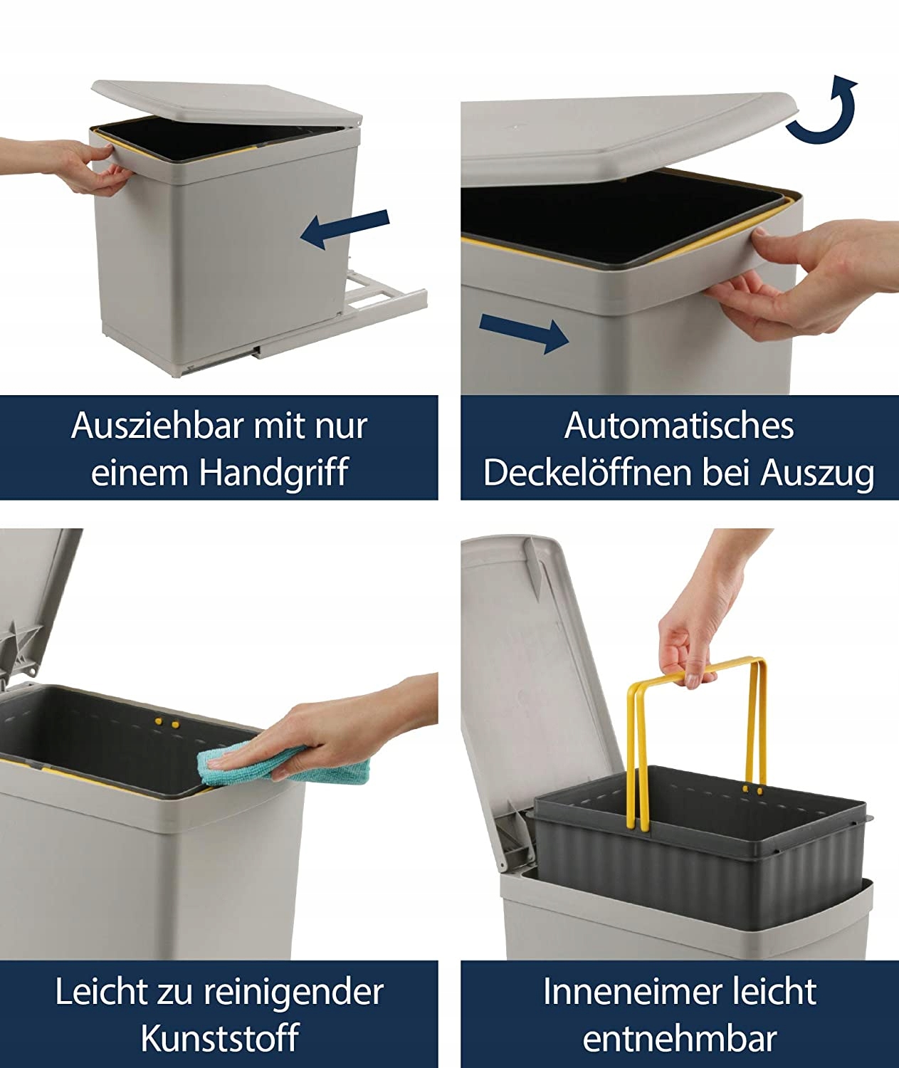 Wysuwany kosz na mieci do kuchni pojemno 16 l Stan opakowania oryginalne