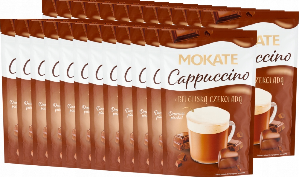 Kawa Cappuccino Belgijska Czekolada Puszysta Pianka Mokate 110g x20