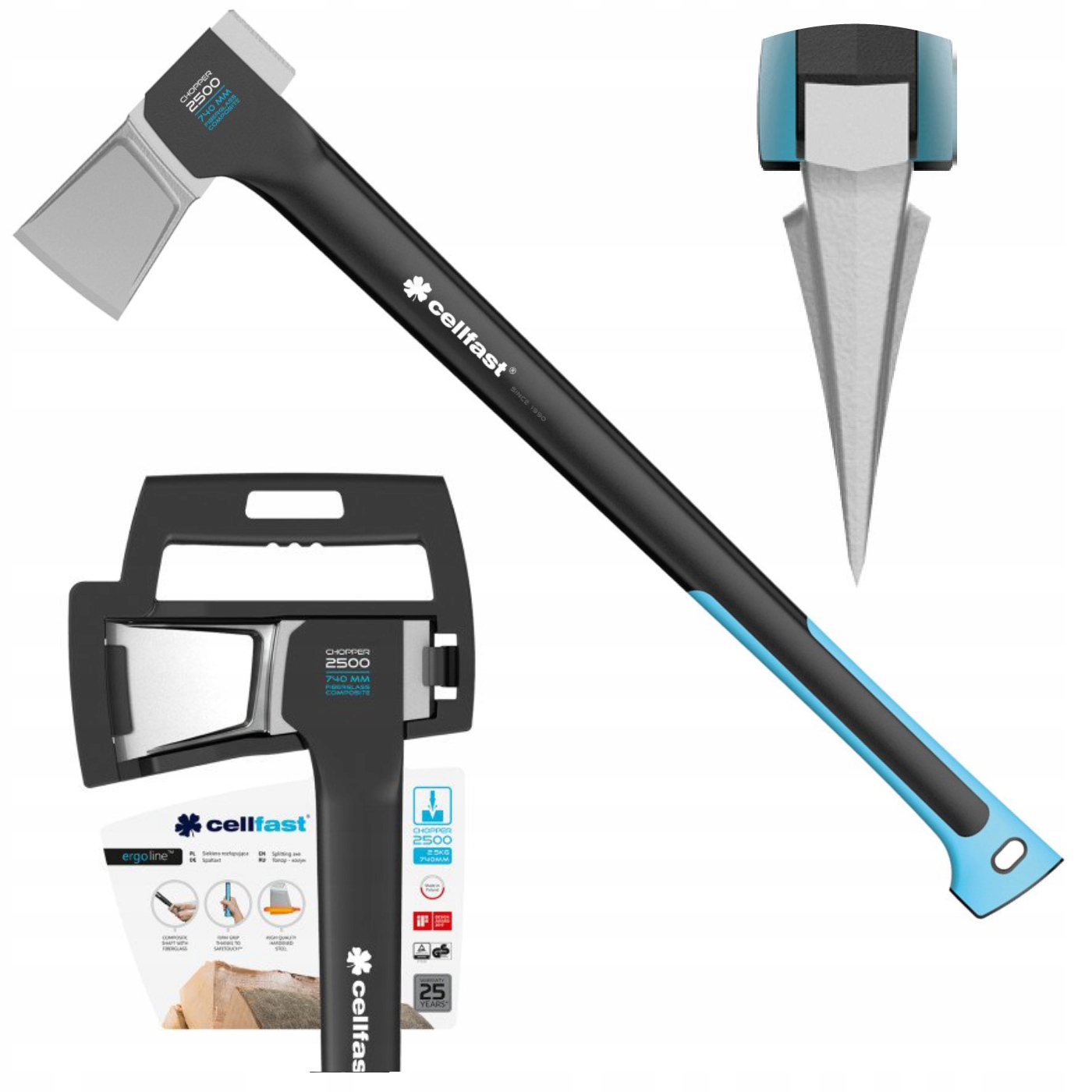 

Siekiera rozłupująca Cellfast C2500 Ergo 41-007