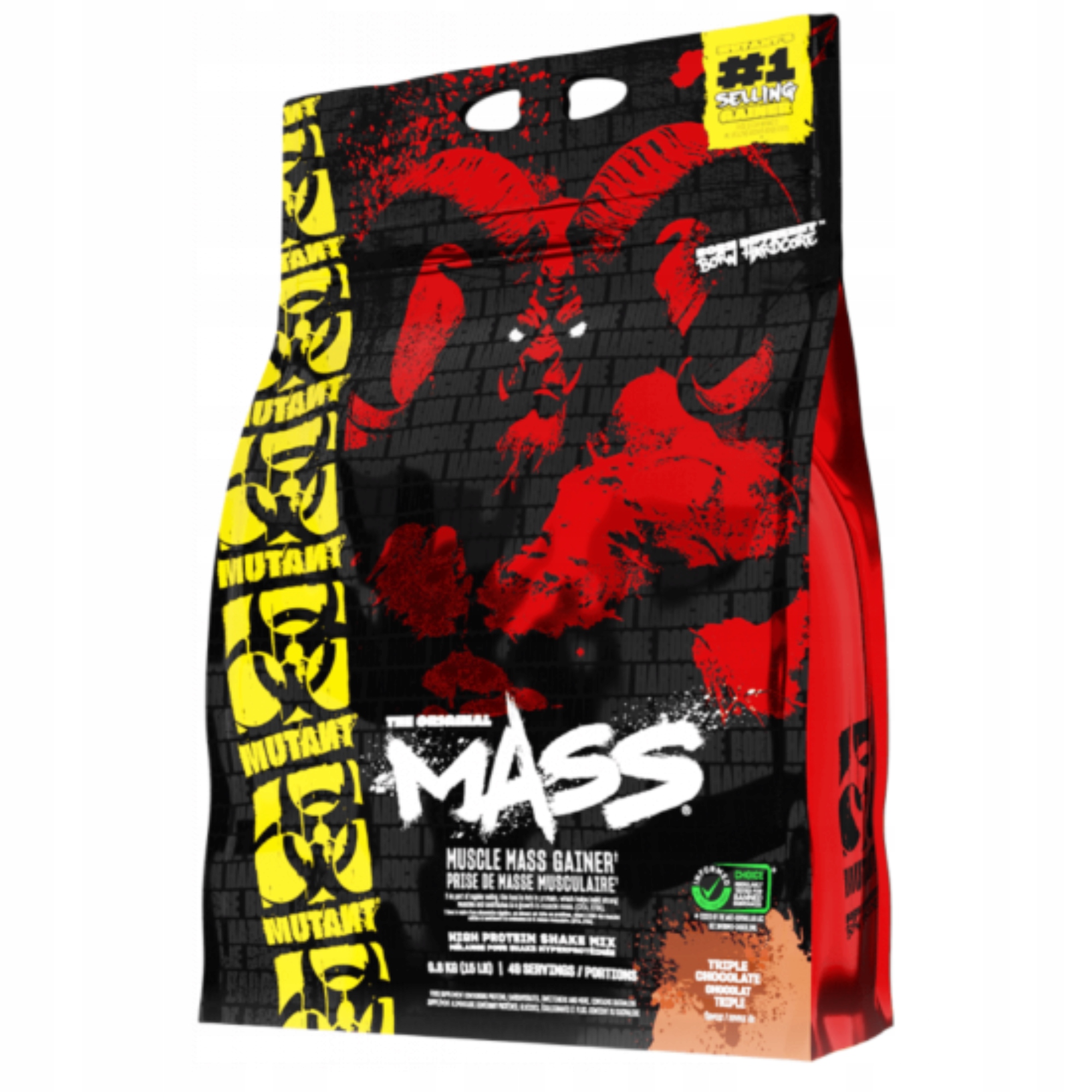 Pvl Mutant Mass 6800g Gainer Bílkoviny Sacharidy Trojitá čokoláda 6,8 kg