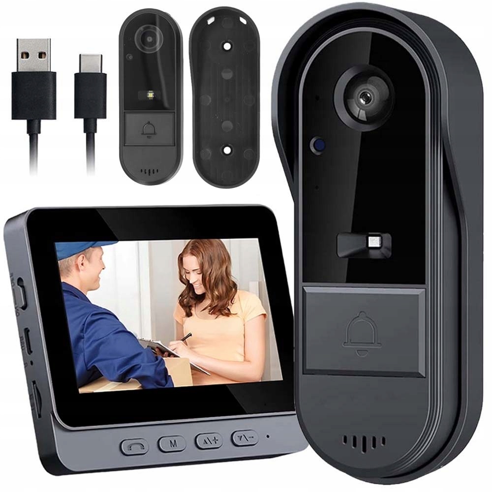 Videodomofon Bezdrátový Interkom Full Hd IP65 Noční Vidění