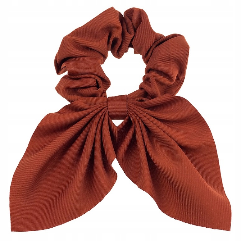

Gumka Do Włosów Scrunchie Apaszka Kokarda Brąz