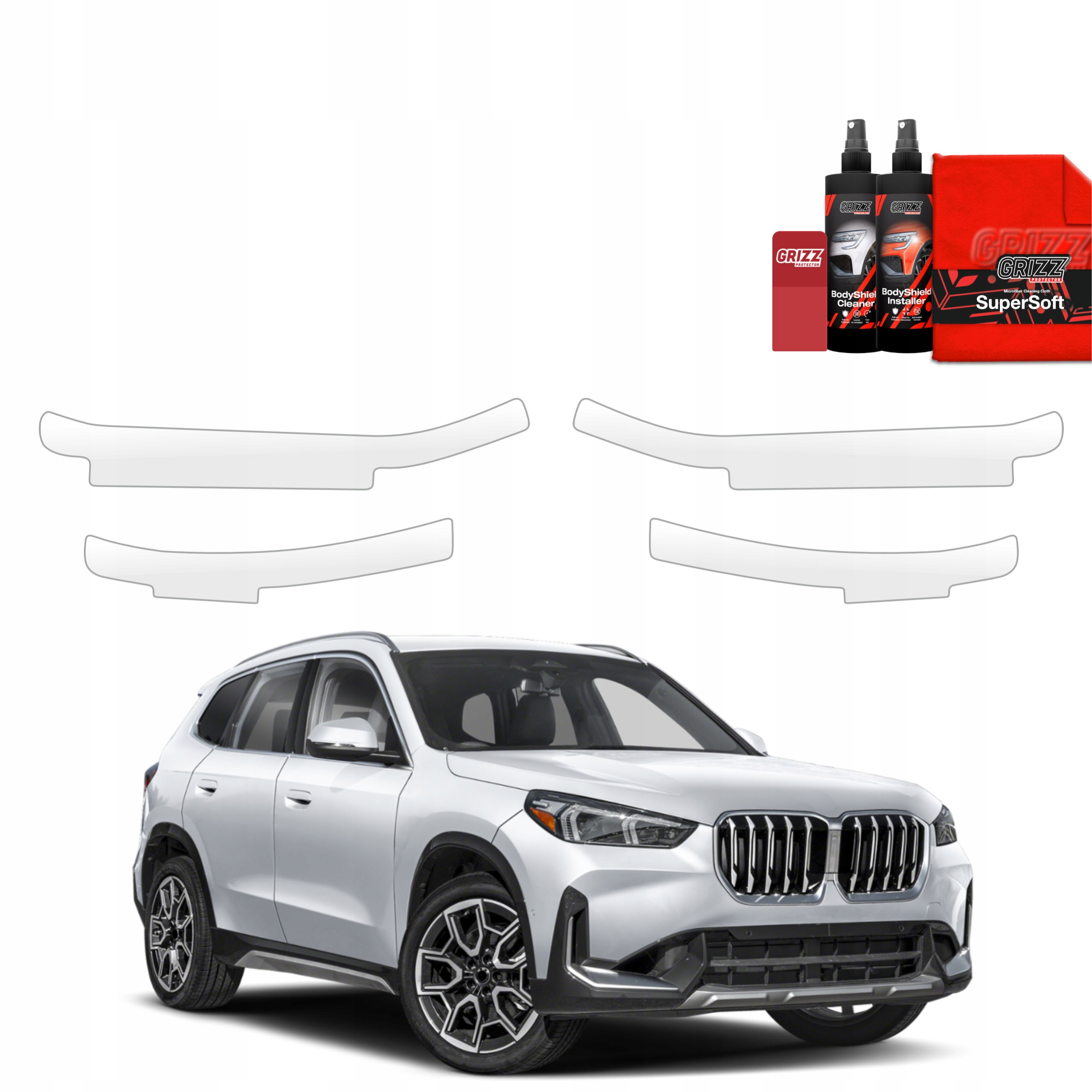 4v1 Fólie Ppf dýha na prahy pro Bmw X1 (2023-2025) Grizz