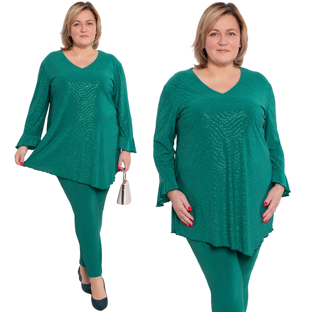 Zelený brokátový komplet vzor 48/50