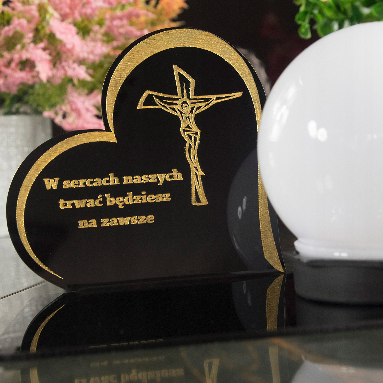 WIECZNA LAMPKA ZNICZ SOLARNY STATUETKA NA CMENTARZ Typ LED