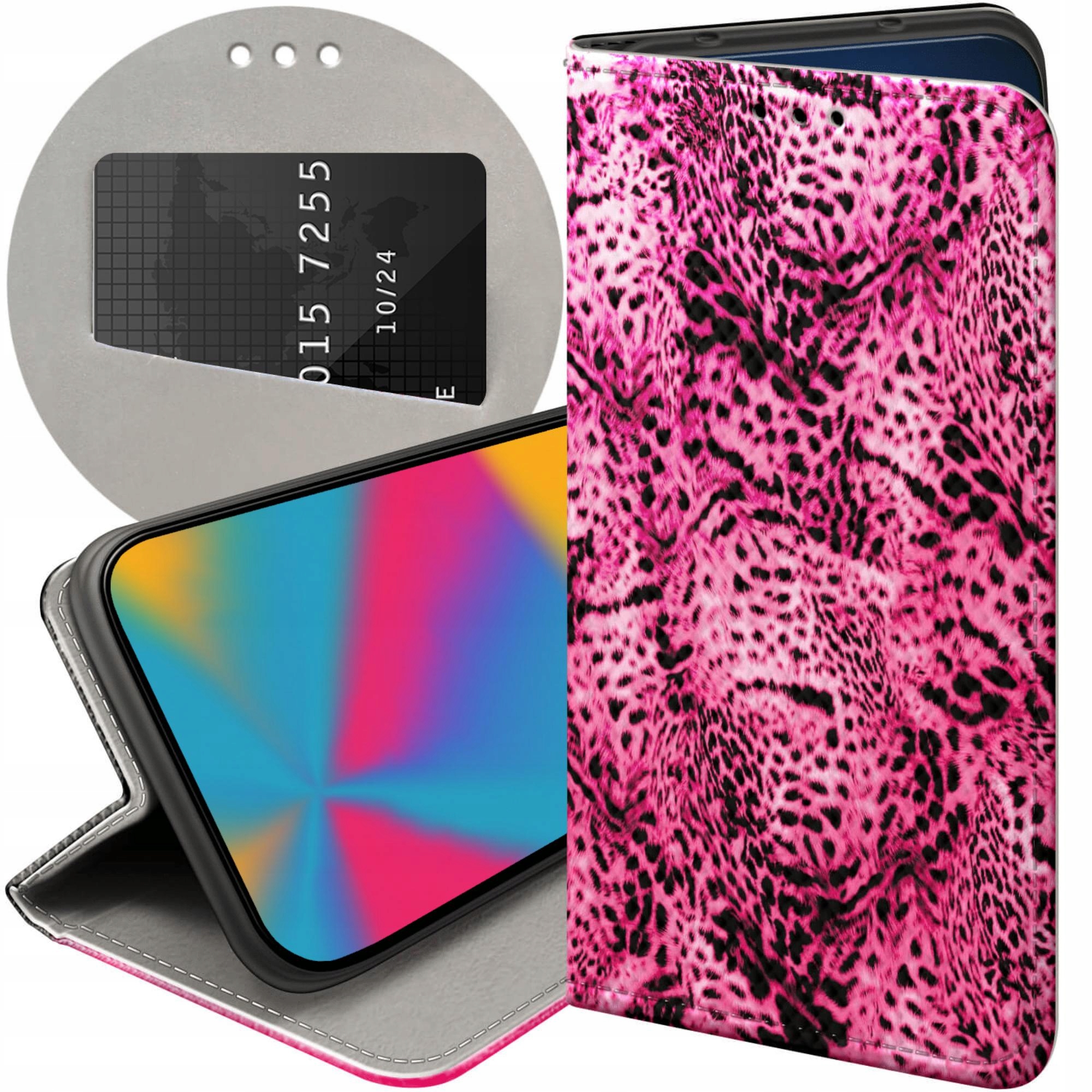 Etui Z Klapką Do Honor MAGIC7 Pro Futerko Futro Panterka Futerał Case