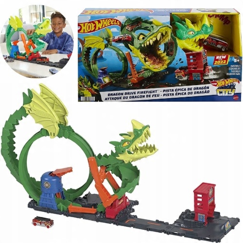 

Hot Wheels City Zestaw Pętla Smoka Tor Autko