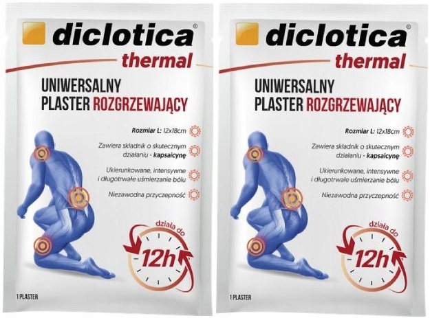

Plaster rozgrzewający 12x18 cm Diclotica Thermal