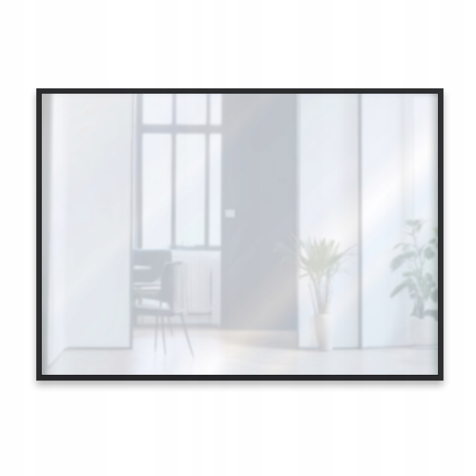 Obdĺžnikové Nástenné Zrkadlo Loft V Sivom Úzkom Hliníkovom Ráme 80x50 CM