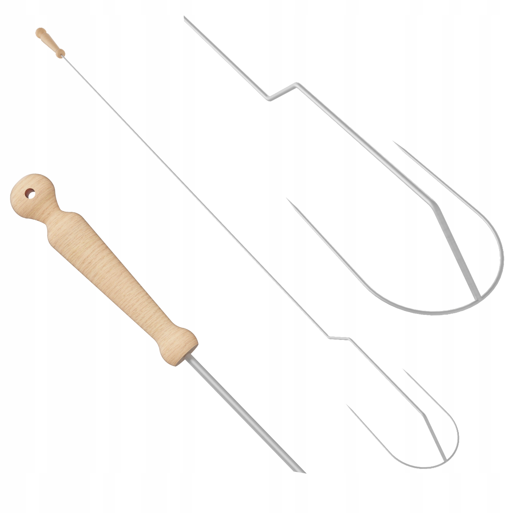 Vidličky Nerezové zahnuté hole na oheň hole vidlička 130 cm 8 ks