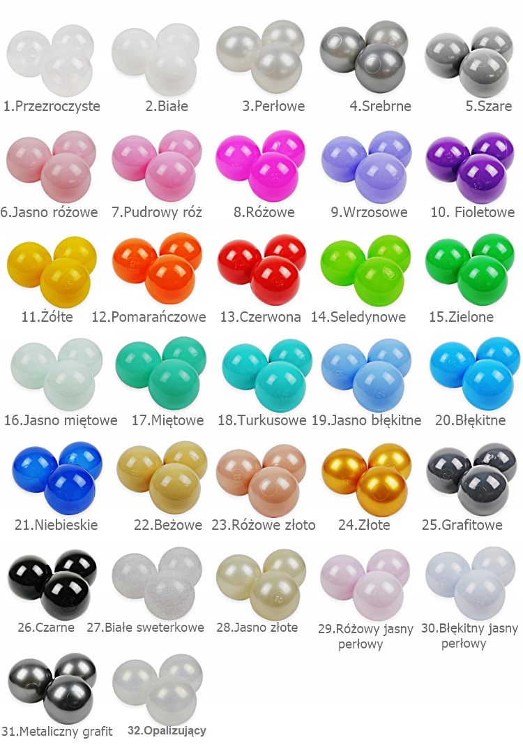 Okrągły suchy basen na kulki 90x40cm z piłkami 200 Kolekcja Smart