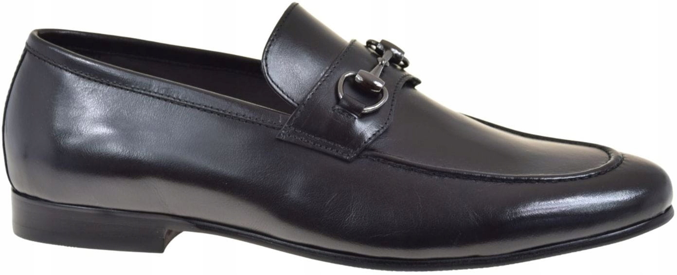 Elegantní kožené pánské černé módní mokasíny Caribu 3MKD9 18 73A 01 R41