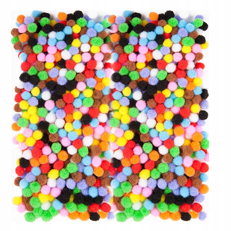 ПОМПОНЫ ПОЛИЭФИРНОЕ ВОЛОКНО MIX, 7 ММ, 380 ШТ.