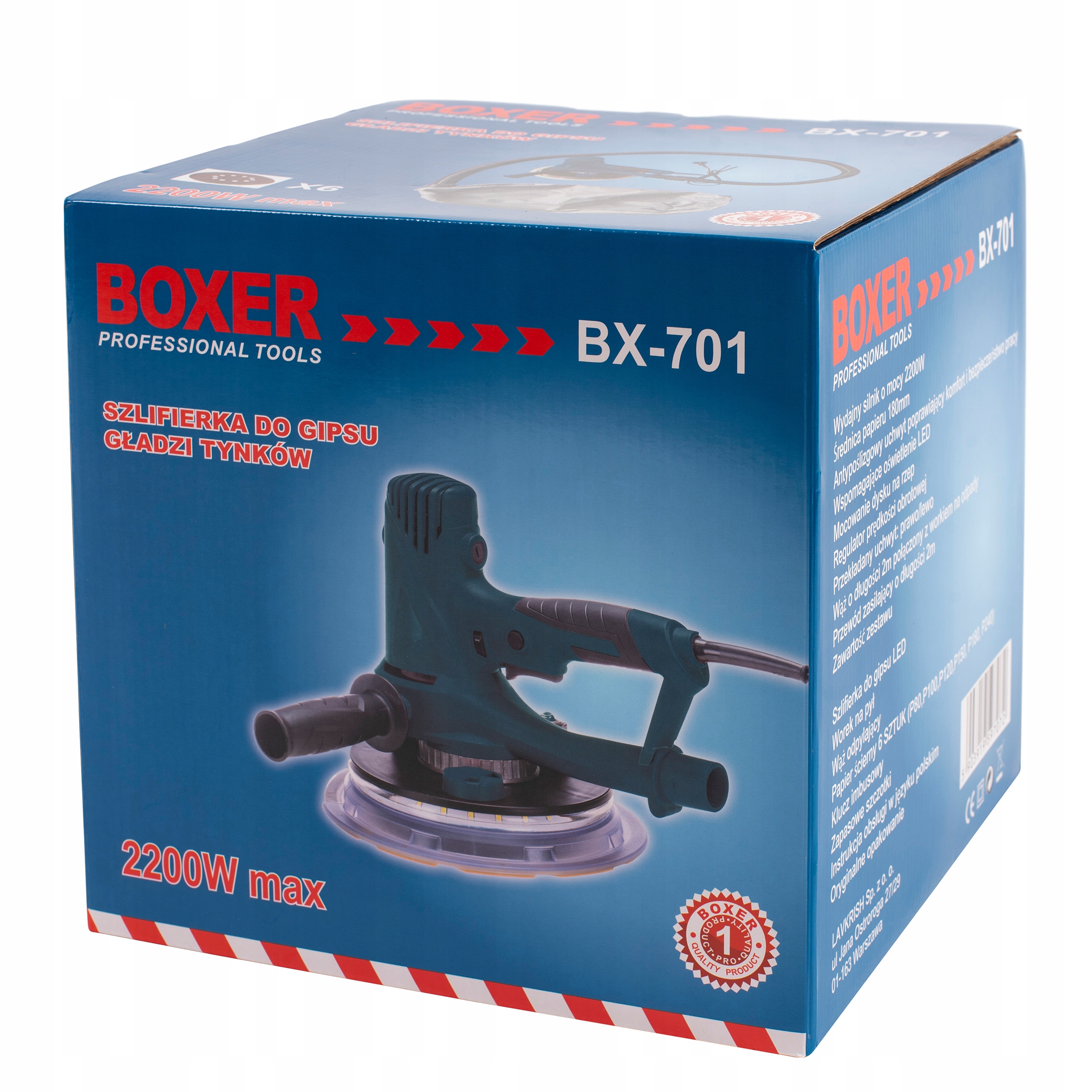 SZLIFIERKA do GIPSU GŁADZI TYNKÓW TYNKU PAPIER LED Rodzaj zasilania sieciowe