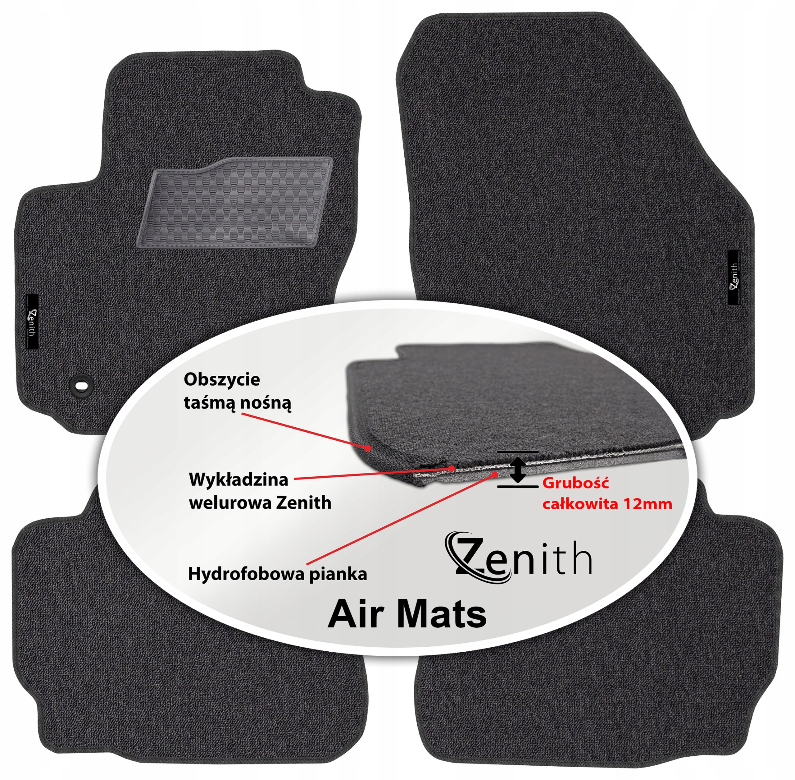 Ford Mondeo MK4 2007-2012 Velúrové koberčeky do auta Zenith Air Mats