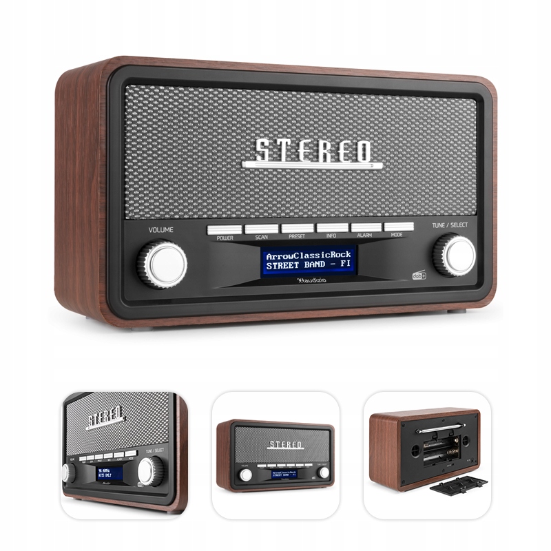 Przenośne radio stereo z budzikiem Dab+ Fm- 50W