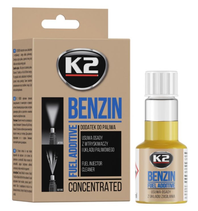 K2 Benzin do czyszczenia układu zasilania 50ML