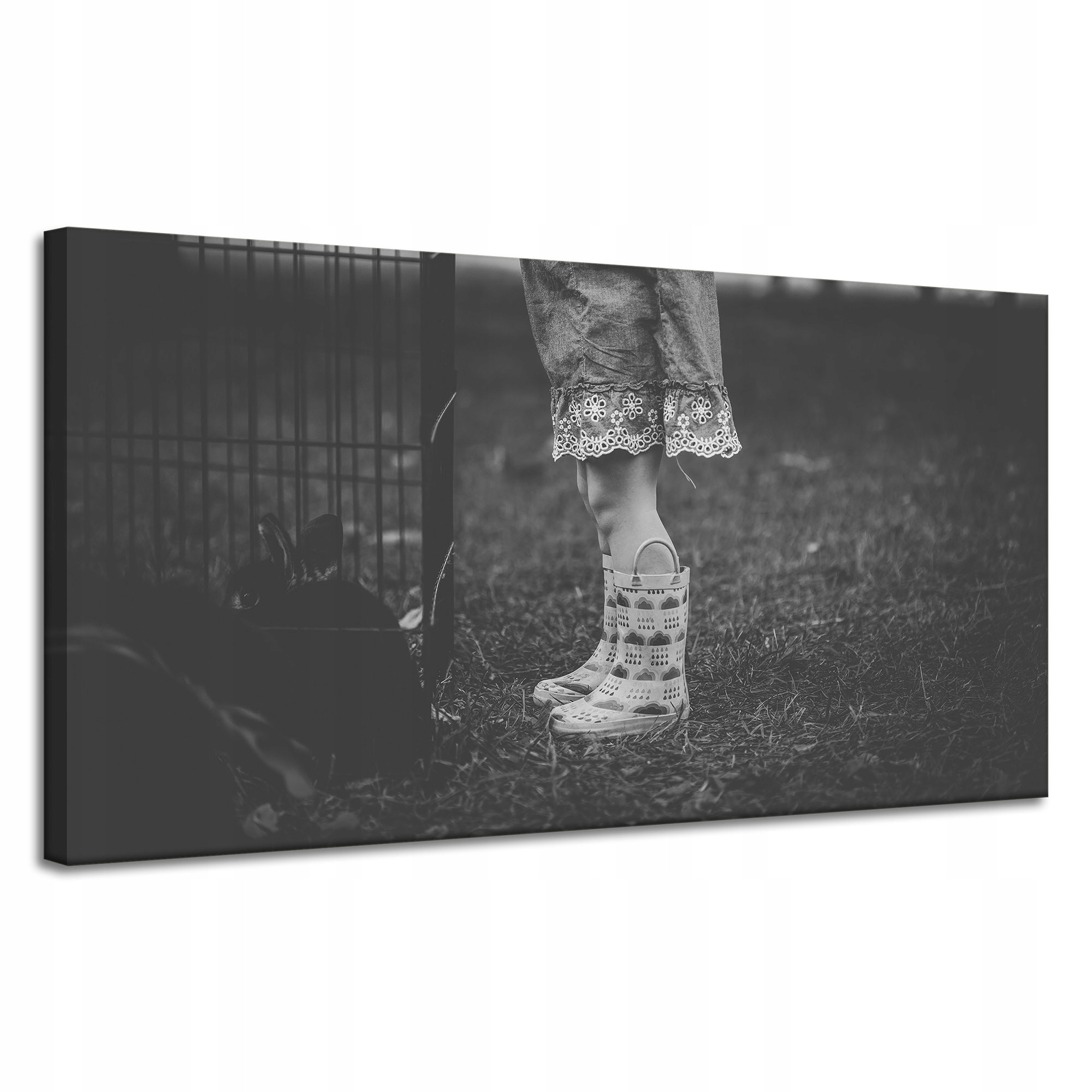 Obrazy na plátně Černobílé Holínky 120x60 cm