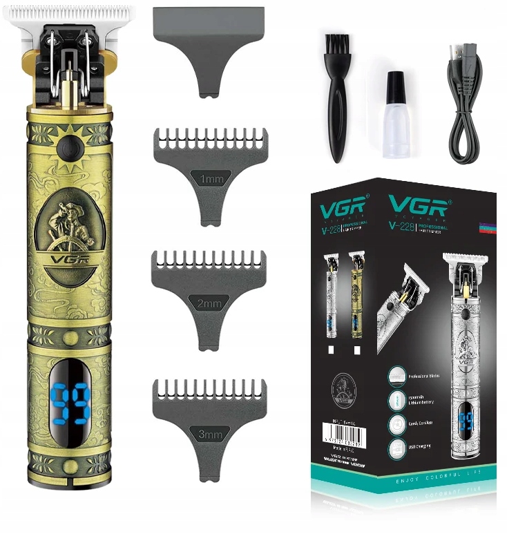 PROFESJONALNA MASZYNKA DO STRZYŻENIA GOLENIA WŁOSÓW TRYMER MĘSKI VGR 7w1 EAN (GTIN) 5905427072447