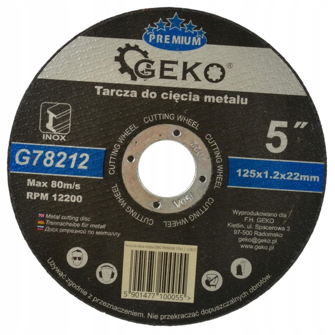 

10szt. Tarcza Cięcia Metalu 125x22 x 1.2mm Premium