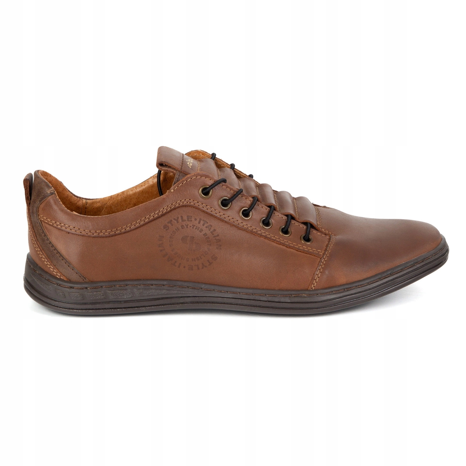 Pánské kožené ležérní boty 2121/2 camel 41