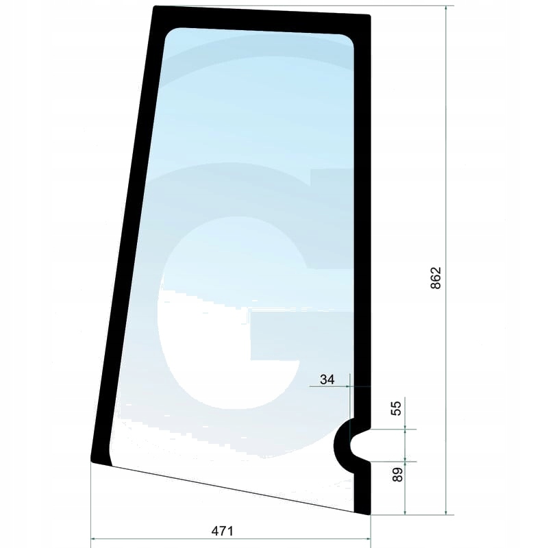 Гранит боковое стекло